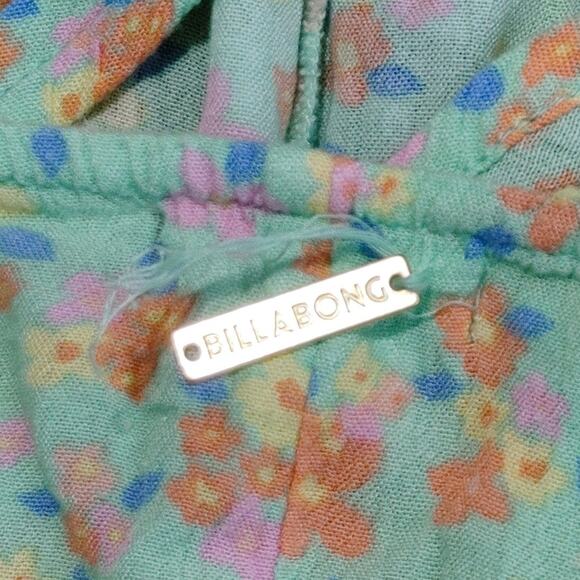 Billabong All For You Mini Dress Flutter Sleeve Spring Pastel Floral Womens L - Picture 7 of 11